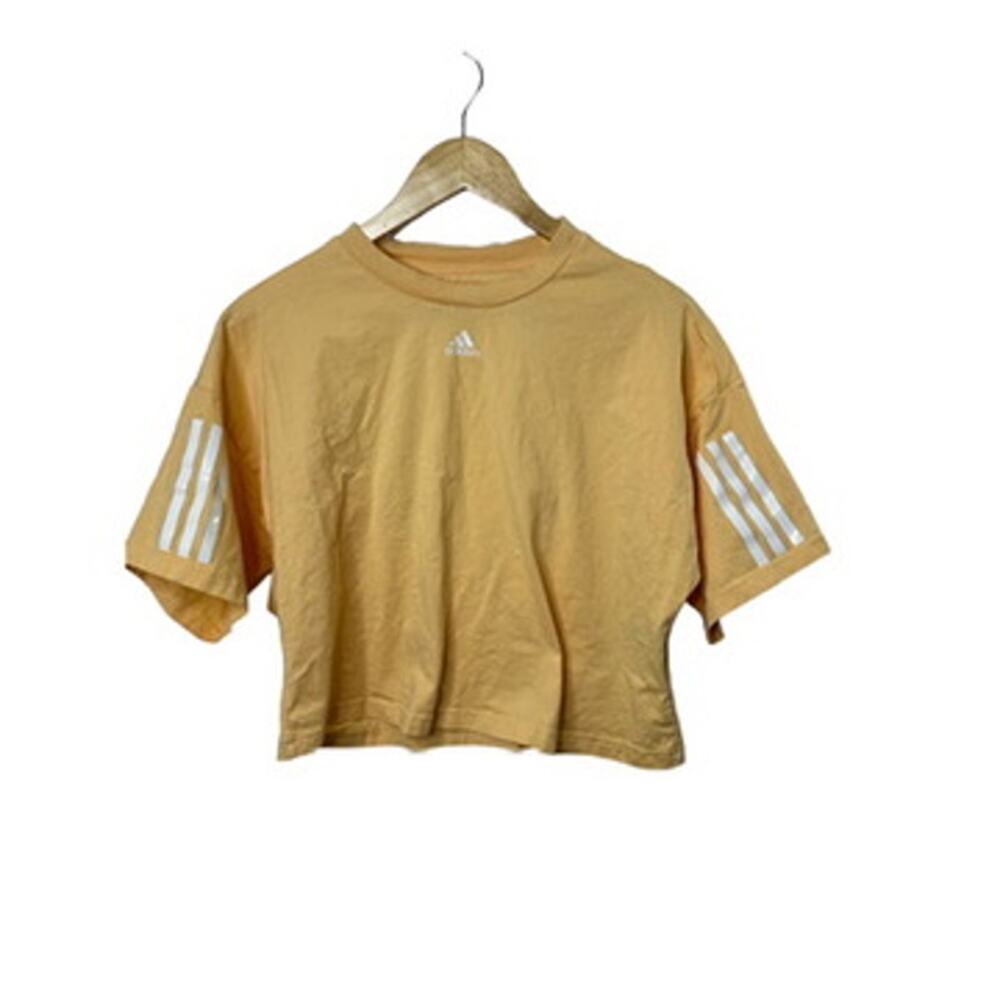 Adidas Training Hyperglam Orange Boxy Tee Open Back Women's Medium